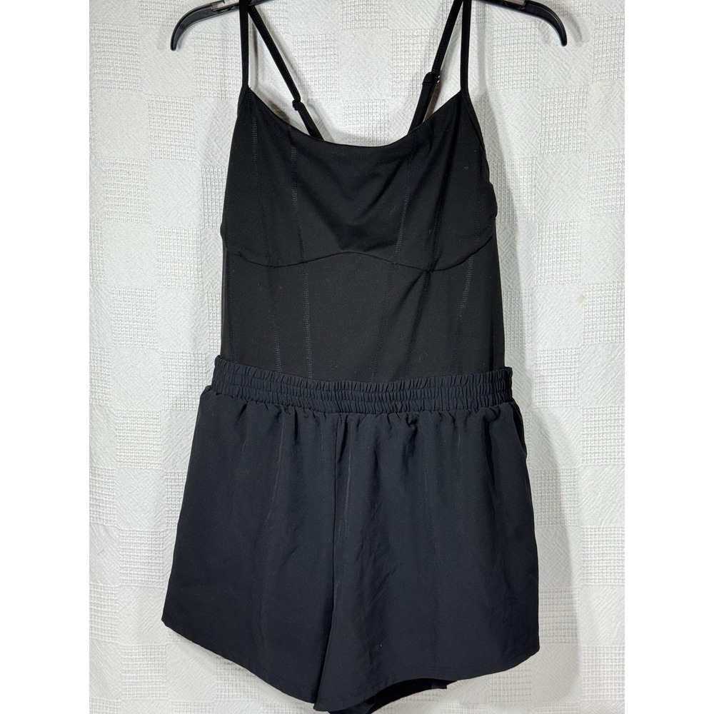 PINK Victorias Secret Romper Extra Large Adult Black Athletic Womens XL